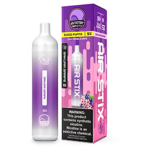 Air Factory Disposable Vape Sakura Grape Air Factory Air Stix 3000 8ml TF Disposable Vape