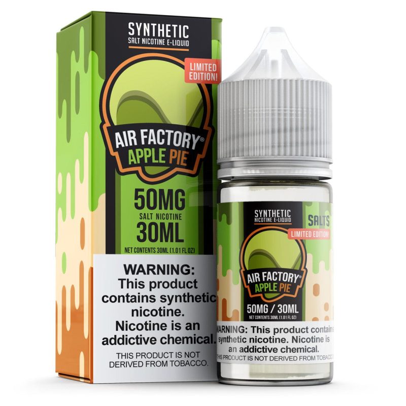 air factory juice 50mg air factory limited edition apple pie tf 30ml nic salt vape juice 32516381114479