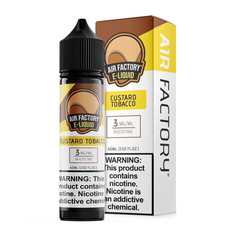 air factory juice air factory custard tobacco 60ml vape juice 14545189568623