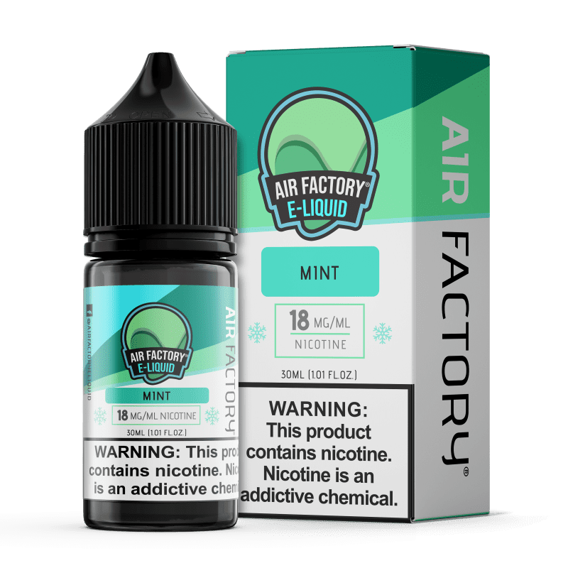 air factory juice air factory mint 30ml nic salt vape juice 14555097235567