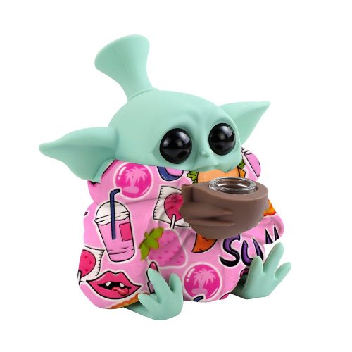 EightVape Alternatives Pink Dress Baby Yoda Silicone Pipe