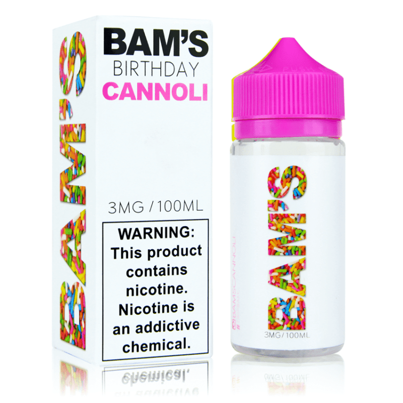 bam bam s juice bam s birthday cannoli 100ml vape juice 3530054500472