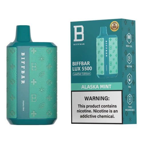 biffbar disposable vape alaska mint biffbar lux 5500 disposable vape 5 5500 puffs 32270796226671