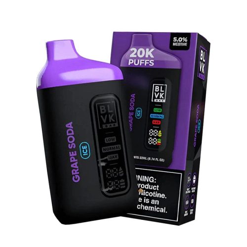 BLVK Bar 20K Disposable Vape Grape Soda Ice Flavor