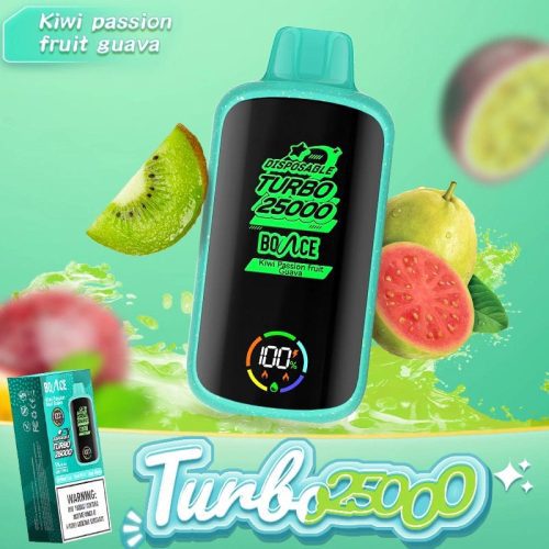 Bounce Disposable Vape Kiwi Passion Fruit Guava Bounce Turbo 25000 Disposable Vape (5%, 25000 Puffs)