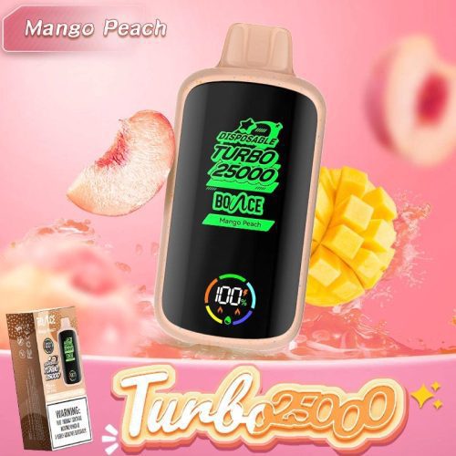 Bounce Disposable Vape Mango Peach Bounce Turbo 25000 Disposable Vape (5%, 25000 Puffs)