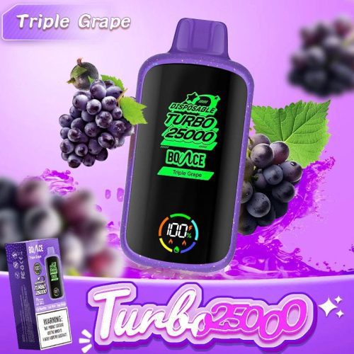 Bounce Disposable Vape Triple Grape Bounce Turbo 25000 Disposable Vape (5%, 25000 Puffs)