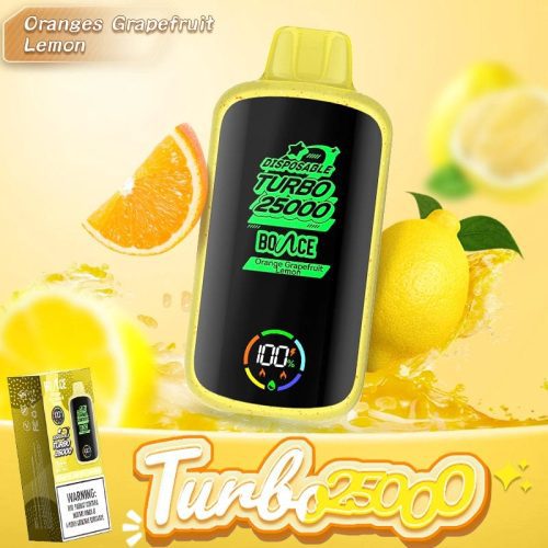 Bounce Disposable Vape Orange Grapefruit Lemon Bounce Turbo 25000 Disposable Vape (5%, 25000 Puffs)