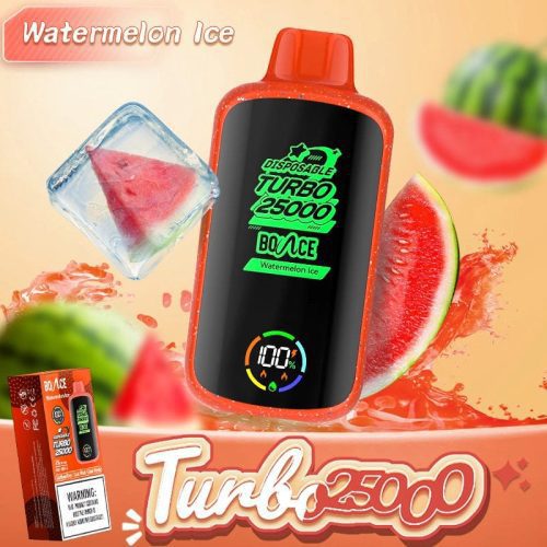 Bounce Disposable Vape Watermelon Ice Bounce Turbo 25000 Disposable Vape (5%, 25000 Puffs)