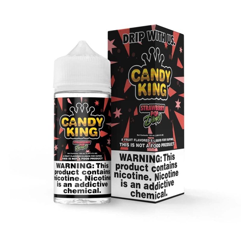 candy king juice candy king strawberry pop drop vape juice 100ml 33405361258607