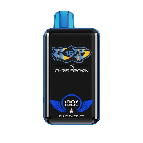 Chris Brown CB15K Disposable Vape Blue Razz Ice Flavor