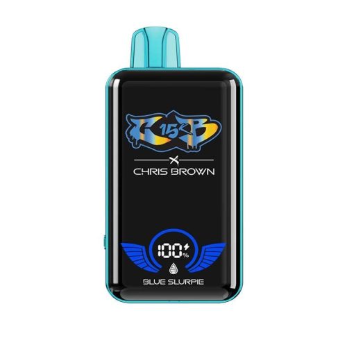 Chris Brown CB15K Disposable Vape Blue Slurpie Blueberry Watermelon Flavor