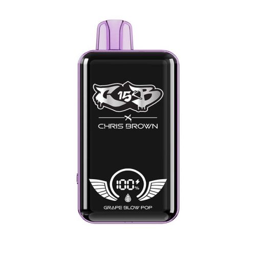 Chris Brown CB15K Disposable Vape Grape Blow Pop Flavor