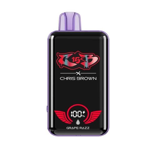 Chris Brown CB15K Disposable Vape Grape Razz Flavor