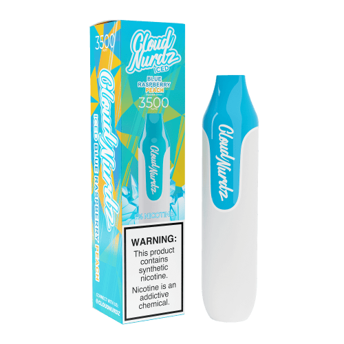 Cloud Nurdz Disposable Vape Blue Raspberry Peach Iced (50mg) Cloud Nurdz 3500 Disposable Vape (2.5% / 5%, 3500 Puffs)