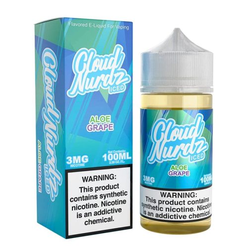 Cloud Nurdz Juice 3mg Cloud Nurdz ICED Aloe Grape Synthetic Vape Juice 100ml