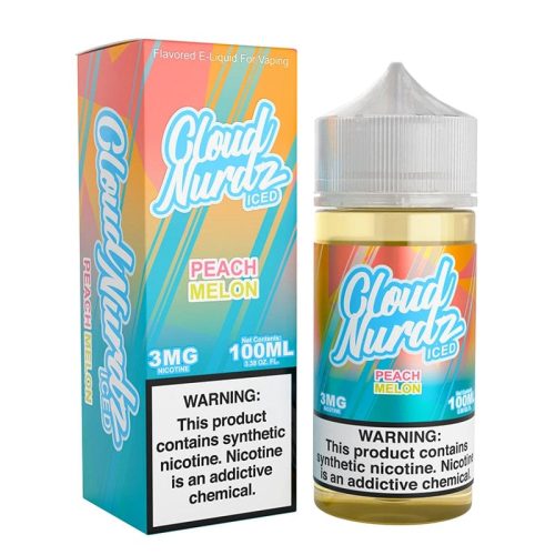 Cloud Nurdz Juice 3mg Cloud Nurdz ICED Peach Melon Synthetic Vape Juice 100ml