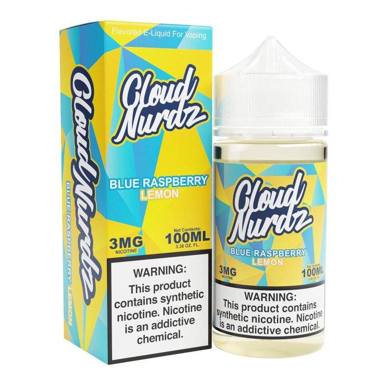 cloud nurdz juice blue raspberry lemon 100ml synthetic nic vape juice cloud nurdz 32159119999087 1