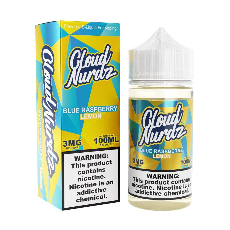 cloud nurdz juice blue raspberry lemon 100ml vape juice cloud nurdz 30727108460655