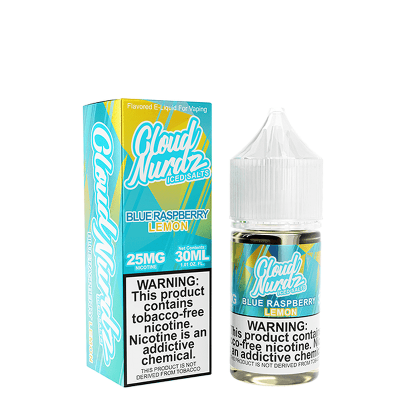 cloud nurdz juice blue raspberry lemon iced 30ml tf nic salt vape juice cloud nurdz 30828087476335