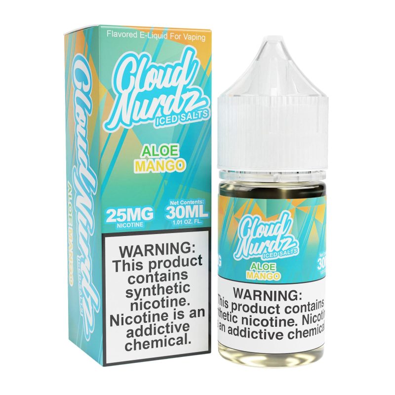 cloud nurdz juice cloud nurdz iced aloe mango tf 30ml nic salt vape juice 32159152406639