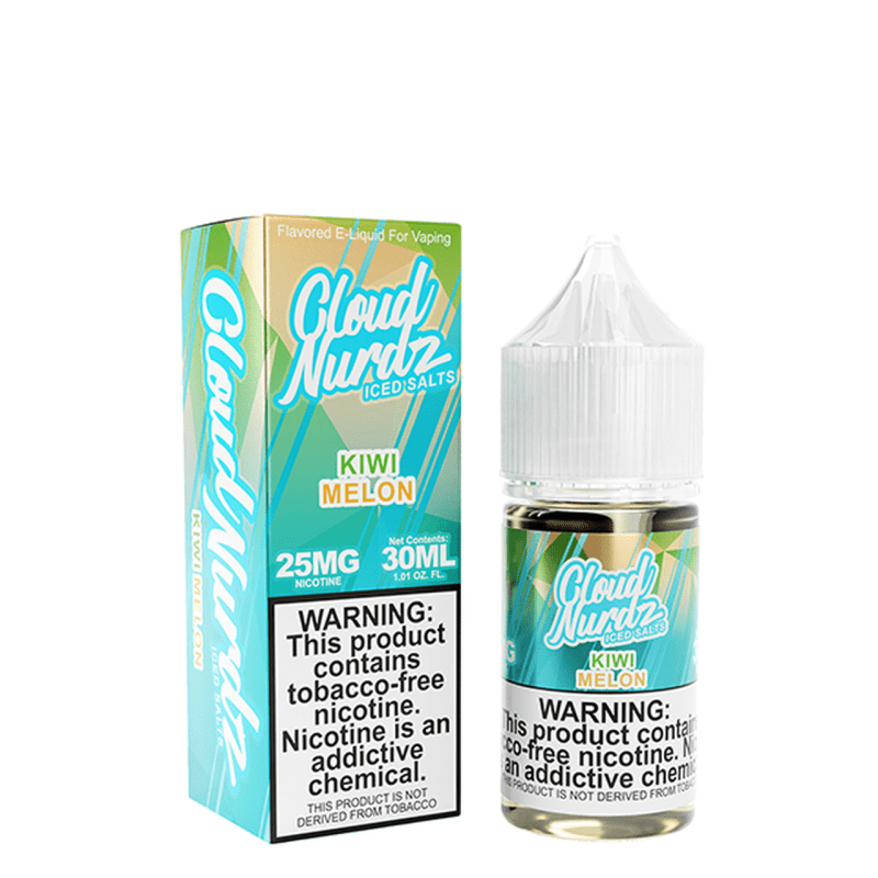 cloud nurdz juice cloud nurdz kiwi melon iced 30ml nic salt vape juice 32028107833455