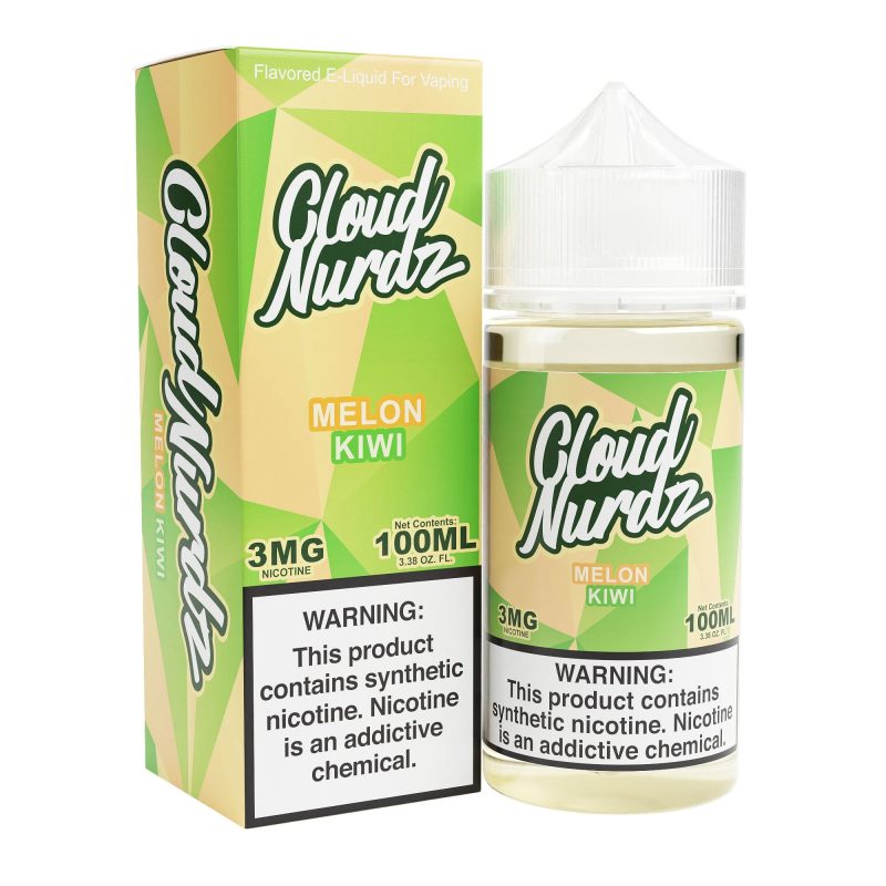 cloud nurdz juice cloud nurdz kiwi melon synthetic nic 100ml vape juice 32159118786671