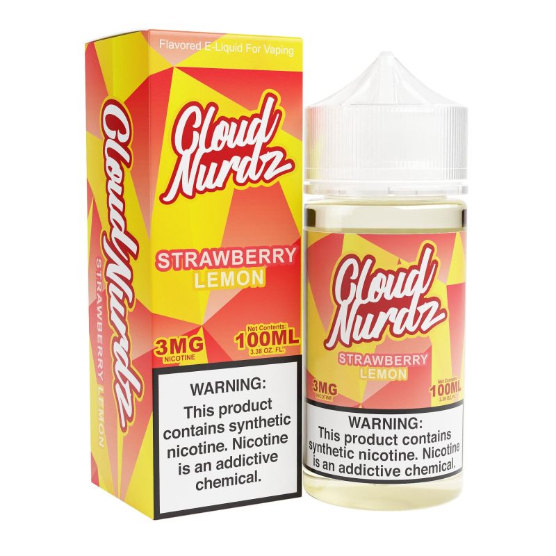 cloud nurdz juice cloud nurdz strawberry lemon 100ml synthetic nic vape juice 32159123112047