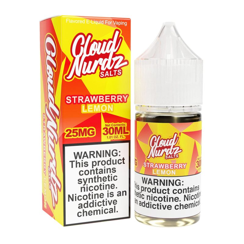 cloud nurdz juice strawberry lemon 30ml synthetic nic salt vape juice cloud nurdz 32159261622383