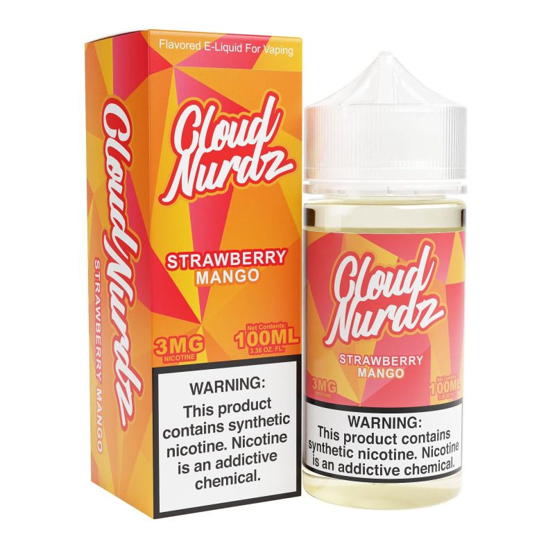 cloud nurdz juice strawberry mango 100ml synthetic nic vape juice cloud nurdz 32159120982127