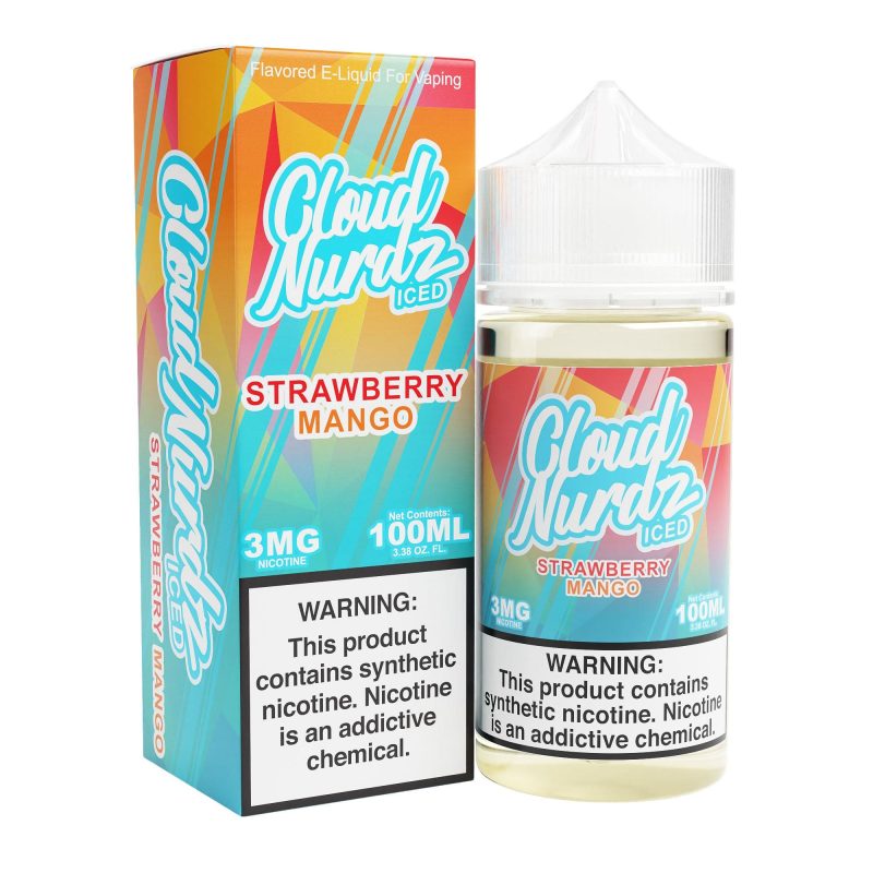 cloud nurdz juice strawberry mango iced 100ml tf vape juice cloud nurdz 32159119671407