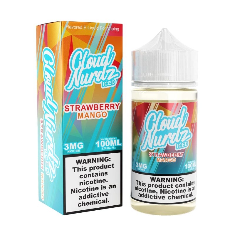 cloud nurdz juice strawberry mango iced 100ml vape juice cloud nurdz 30727178911855