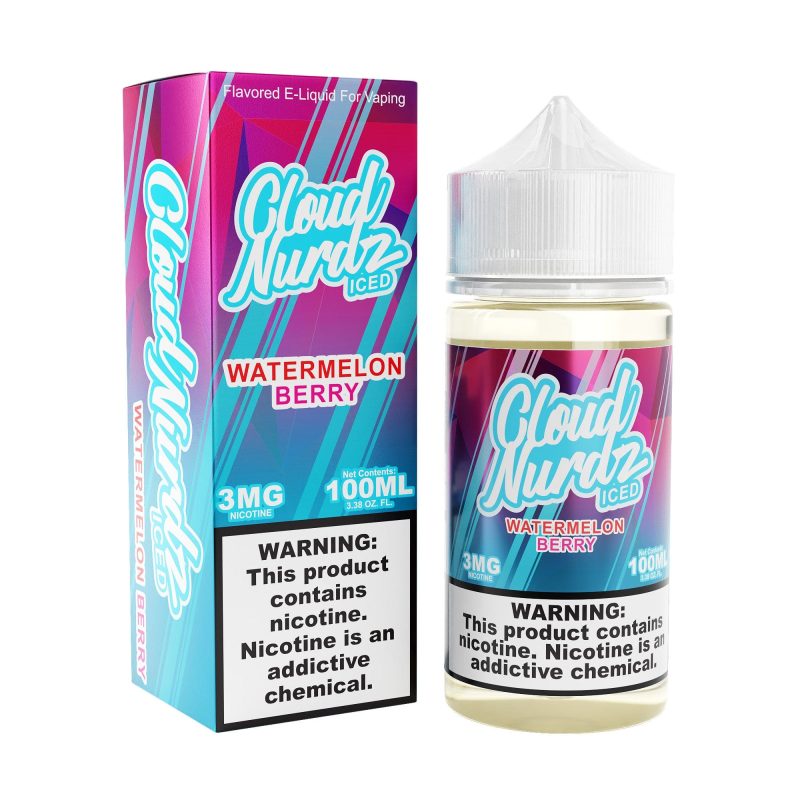 cloud nurdz juice watermelon berry iced 100ml vape juice cloud nurdz 30727190577263