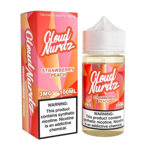 Cloud Nurdz Juice 3mg Cloud Nurdz Strawberry Peach Synthetic Vape Juice 100ml