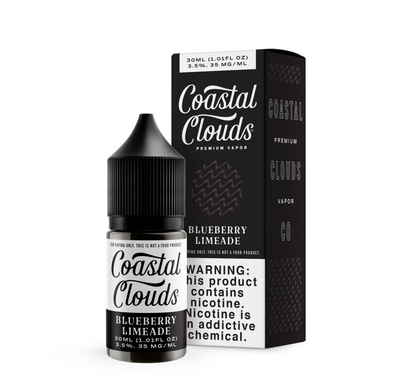 coastal clouds juice coastal clouds blueberry limeade 30ml nic salt vape juice 14614272901231