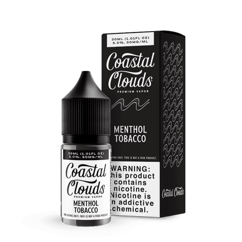 Coastal Clouds Juice 50MG Coastal Clouds Menthol Tobacco Nic Salt Vape Juice 30ml