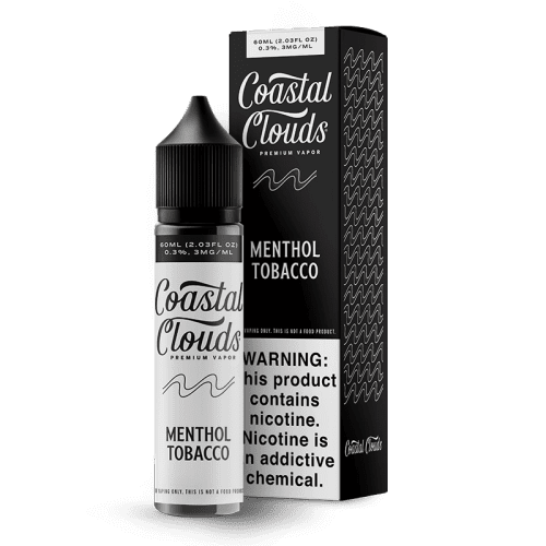 Coastal Clouds Juice 3mg Coastal Clouds Menthol Tobacco Vape Juice 60ml