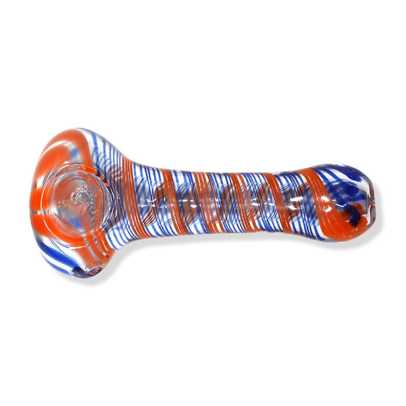 eightvape alternatives clear glass hand pipe w colored striped inlay 31708461662319