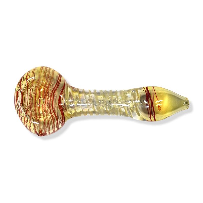 eightvape alternatives color glass hand pipe w striped inlay fumed accents 31708695658607