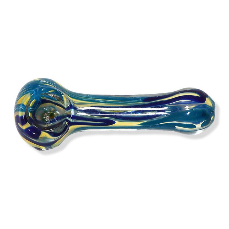 eightvape alternatives glass spoon pipe w colored striped inlay 31708725674095