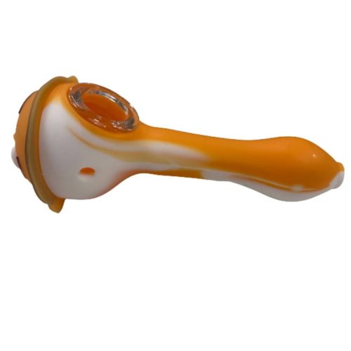 eightvape alternatives rick orange silicone pipe with cartoon face 32565987999855