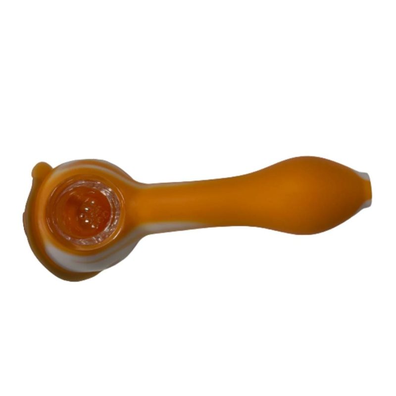 eightvape alternatives rick orange silicone pipe with cartoon face 32565988032623