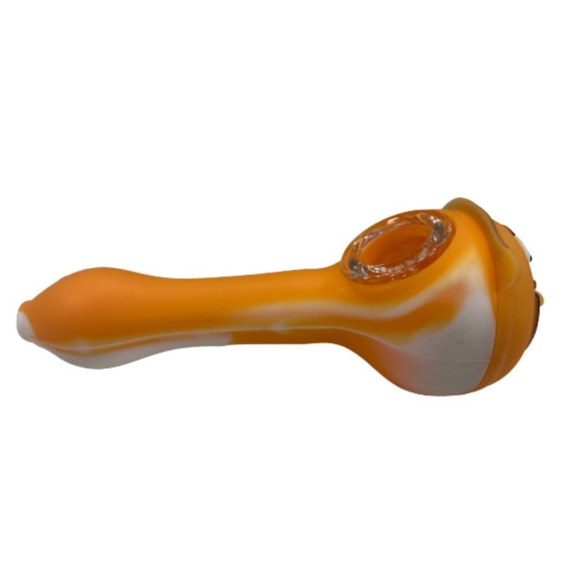 eightvape alternatives rick orange silicone pipe with cartoon face 32565988065391