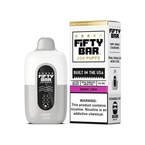 Fifty Bar Disposable Vape Kiberry Chew Fifty Bar 20K Disposable Vape (5%, 20000 Puffs)