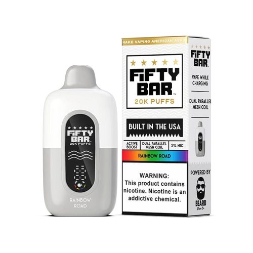 Fifty Bar Disposable Vape Rainbow Road Fifty Bar 20K Disposable Vape (5%, 20000 Puffs)