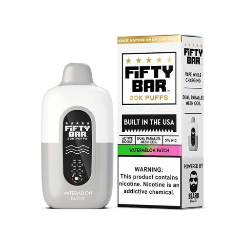 Fifty Bar Disposable Vape Watermelon Patch Fifty Bar 20K Disposable Vape (5%, 20000 Puffs)