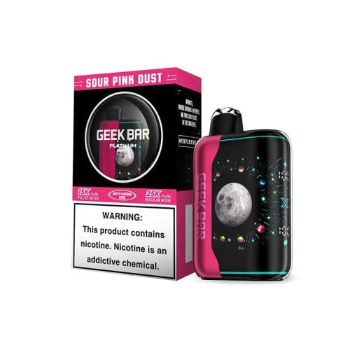 Geek Bar Disposable Vape Platinum Edition Sour Pink Dust Geek Bar Pulse X 25000 Platinum Edition Disposable Vape (5%, 25000 Puffs)