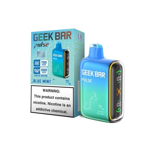 geek bar pulse 15000 disposable vape blue mint flavor