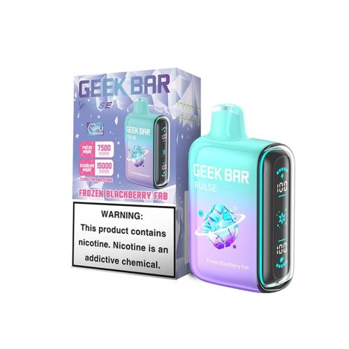 geek bar pulse 15000 disposable vape fronzen blackberry fab flavor