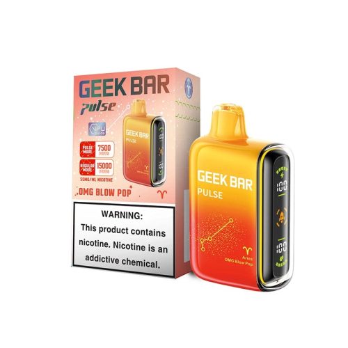 geek bar pulse 15000 disposable vape omg blow pop flavor